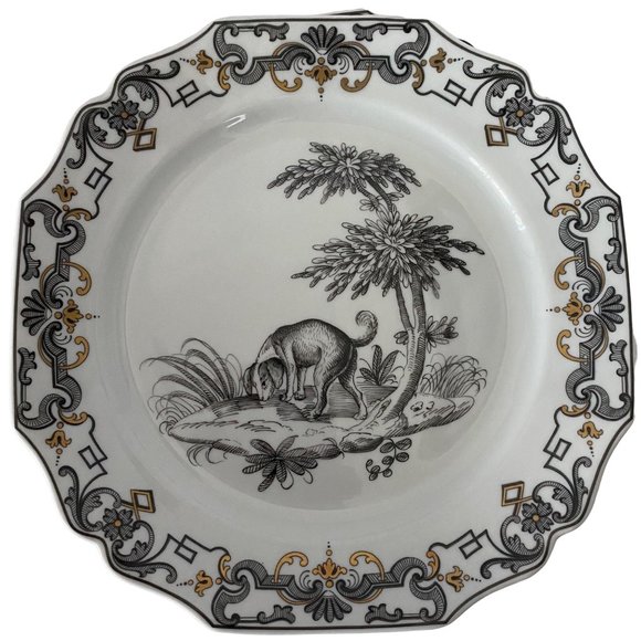 Mottahedeh Metropolitan Museum of Art Du Paquier plates 4 boar dog rabbits  fox - Picture 10 of 12